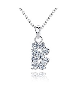 Necklace Silver B Shape SSLPE-B